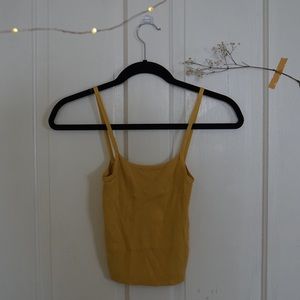 yellow brandy melville ribbed tank